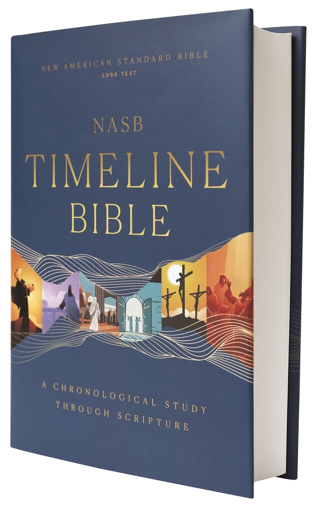 Nasb, Timeline Bible, Hardcover, Red Letter, 1995 Text, Comfort Print: A Chronological Journey Through Scripture cover
