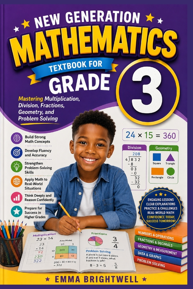 New Generation Mathematics Textbook for Grade 3: Mastering Multiplication, Division, Fractions, Geometry, and Problem Solving cover