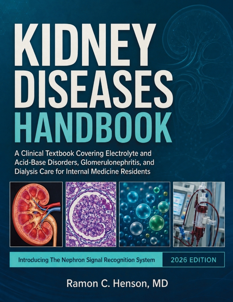 Kidney Diseases Handbook: A Clinical Textbook Covering Electrolyte and Acid-Base Disorders, Glomerulonephritis, and Dialysis Care for Internal Medicin cover