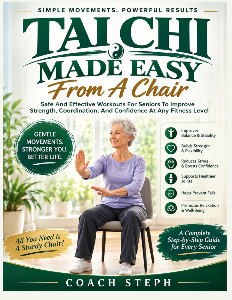 Tai Chi Made Easy From A Chair: Safe And Effective Workouts For Seniors To Improve Strengths, Coordination, And Confident At Any Fitness Level cover