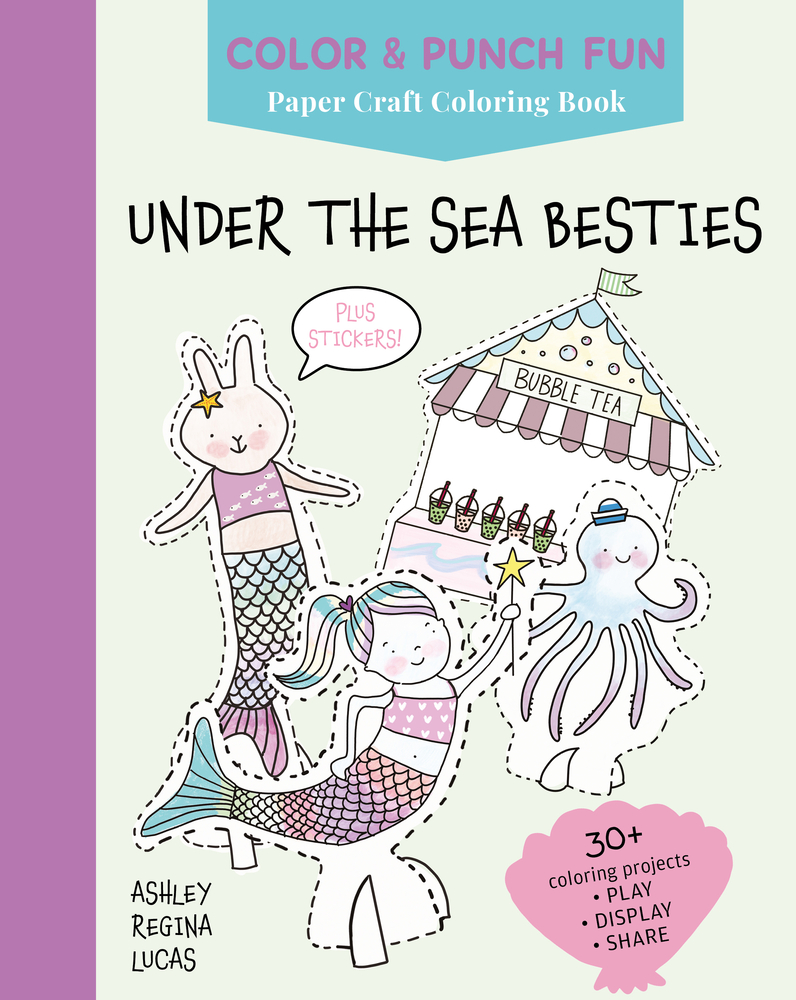Under the Sea Besties: Paper Craft Coloring Book cover