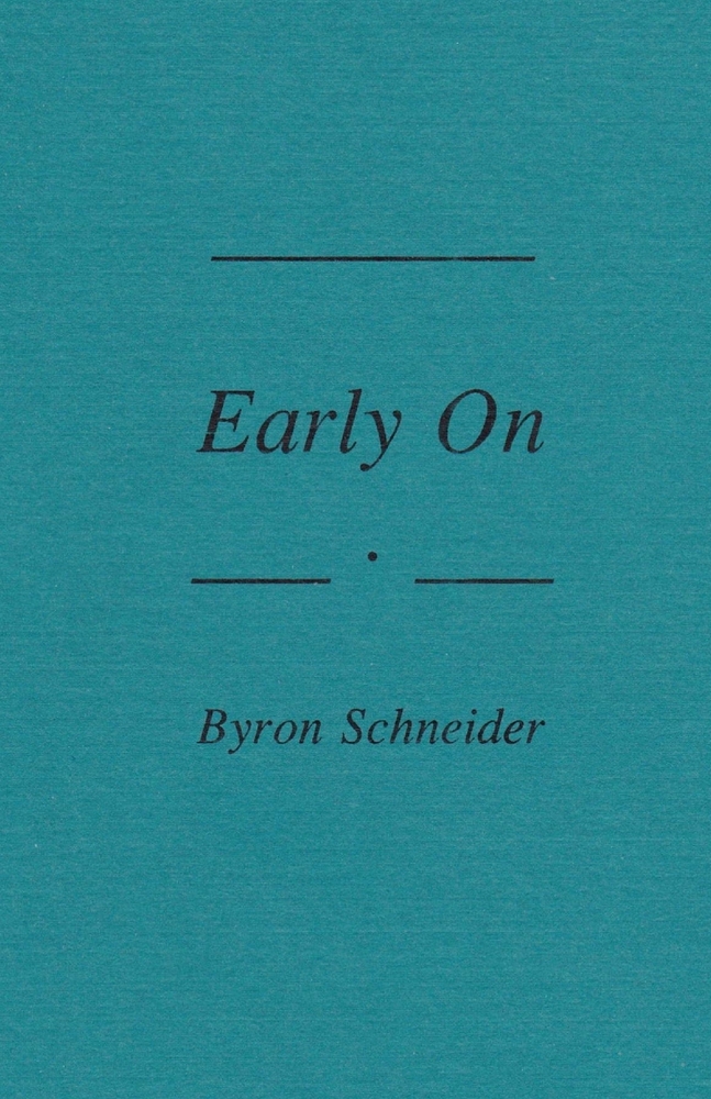 Early On: Selected Poems 1983-1976 cover