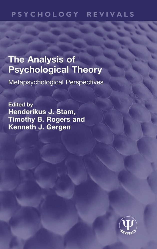 The Analysis of Psychological Theory: Metapsychological Perspectives cover