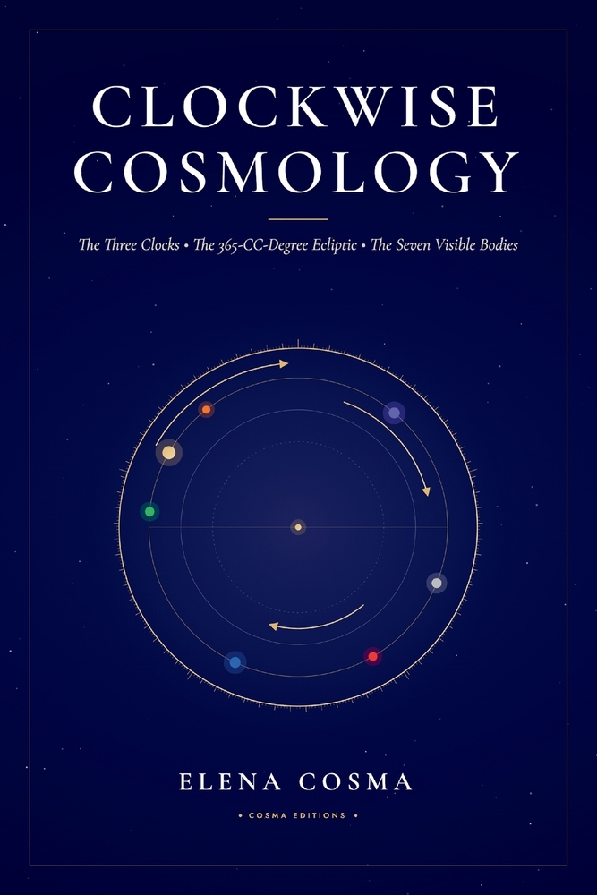Clockwise Cosmology: The Three Clocks - The 365-CC-Degree Ecliptic - The Seven Visible Bodies cover