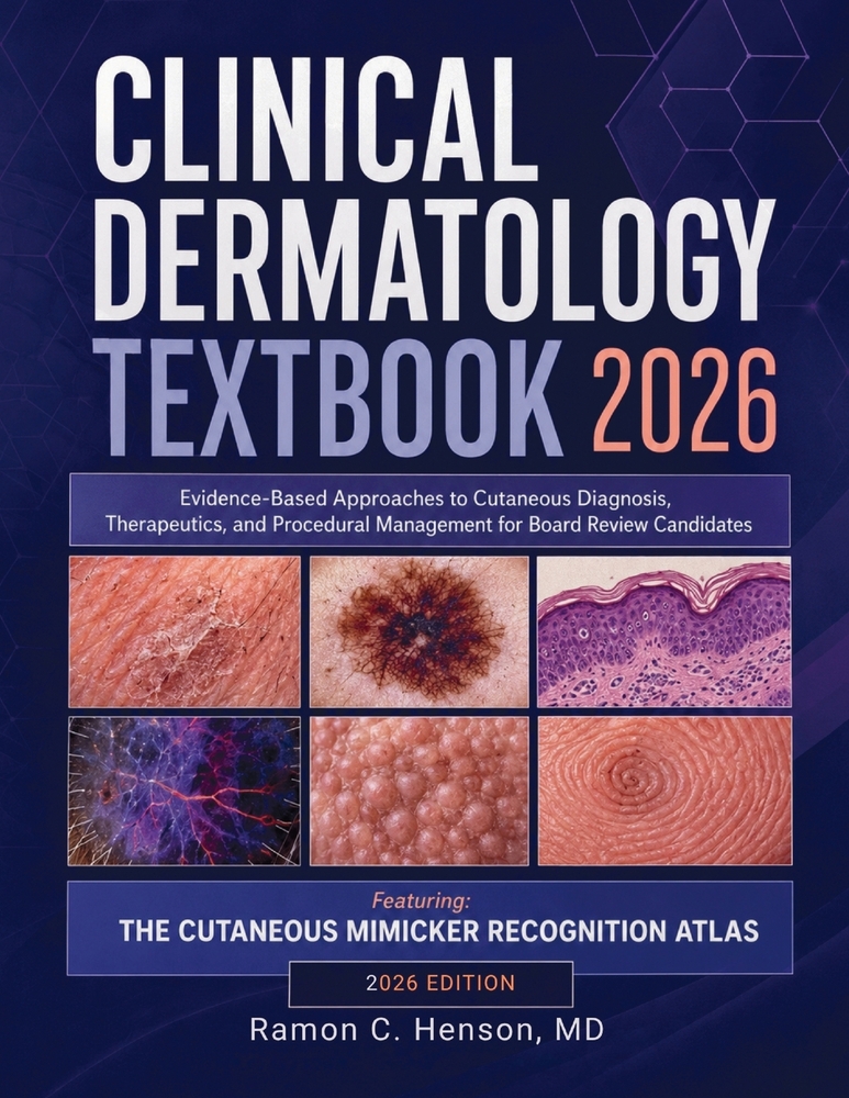 Clinical Dermatology Textbook 2026: Evidence-Based Approaches to Cutaneous Diagnosis, Therapeutics, and Procedural Management for Board Review Candida cover