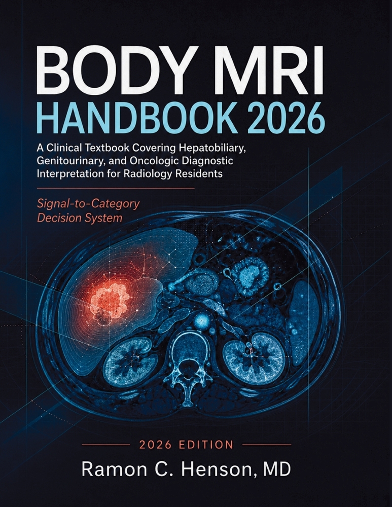 Body MRI Handbook 2026: A Clinical Textbook Covering Hepatobiliary, Genitourinary, and Oncologic Diagnostic Interpretation for Radiology Residents cover