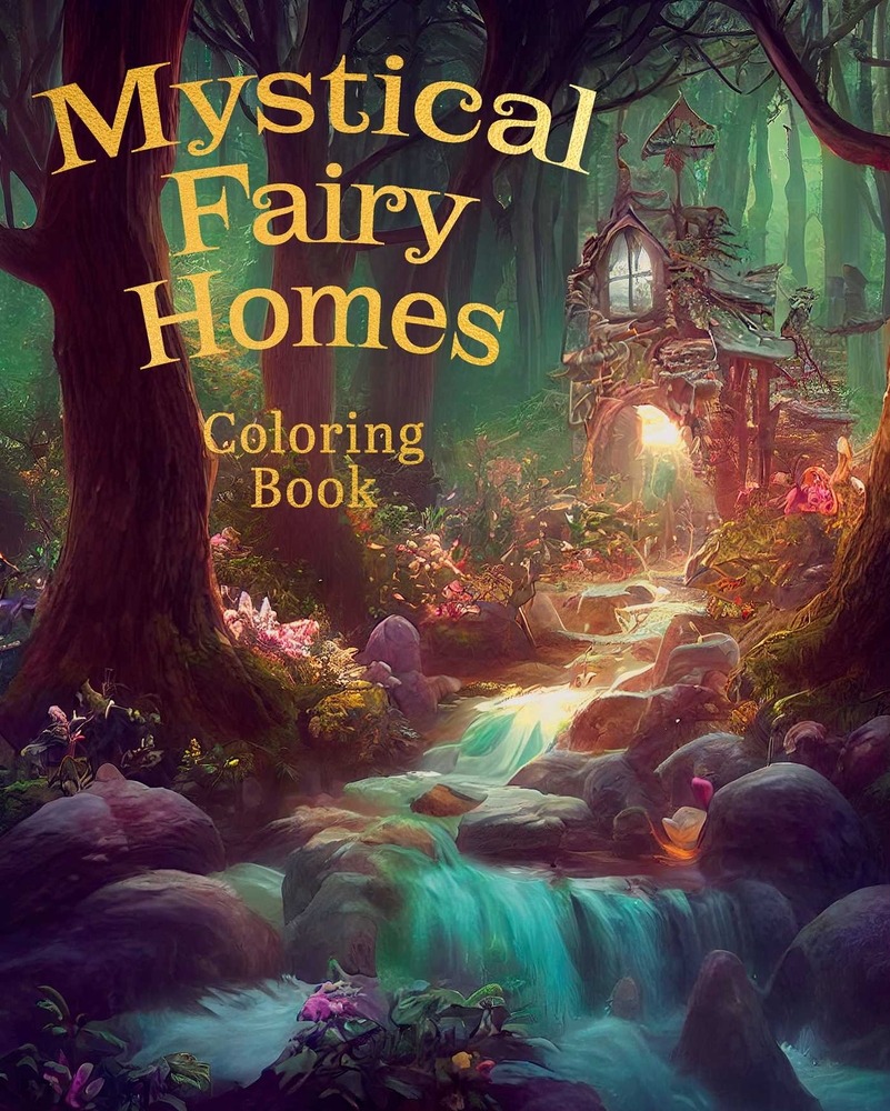 Mystical Fairy Homes Coloring cover