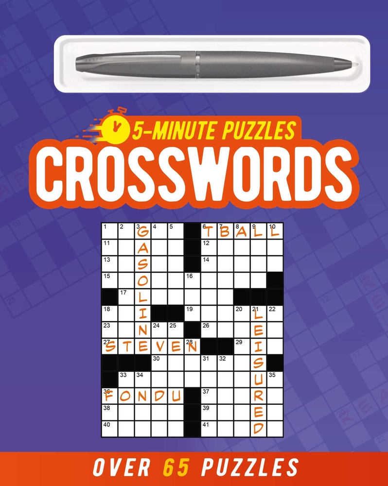 5-Minute Crosswords (Includes Ball-Point Pen): Over 65 Puzzles cover