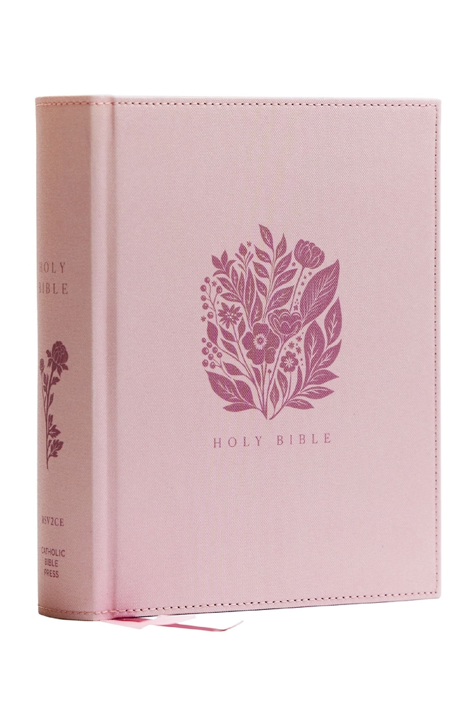 Rsv2ce Catholic Bible, Journal Edition, Pink Cloth Over Board, Comfort Print cover