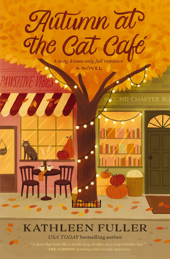 Autumn at the Cat Cafe: A Cozy, Small-Town, Kisses-Only Romance Featuring a Grumpy/Sunshine Love Story cover
