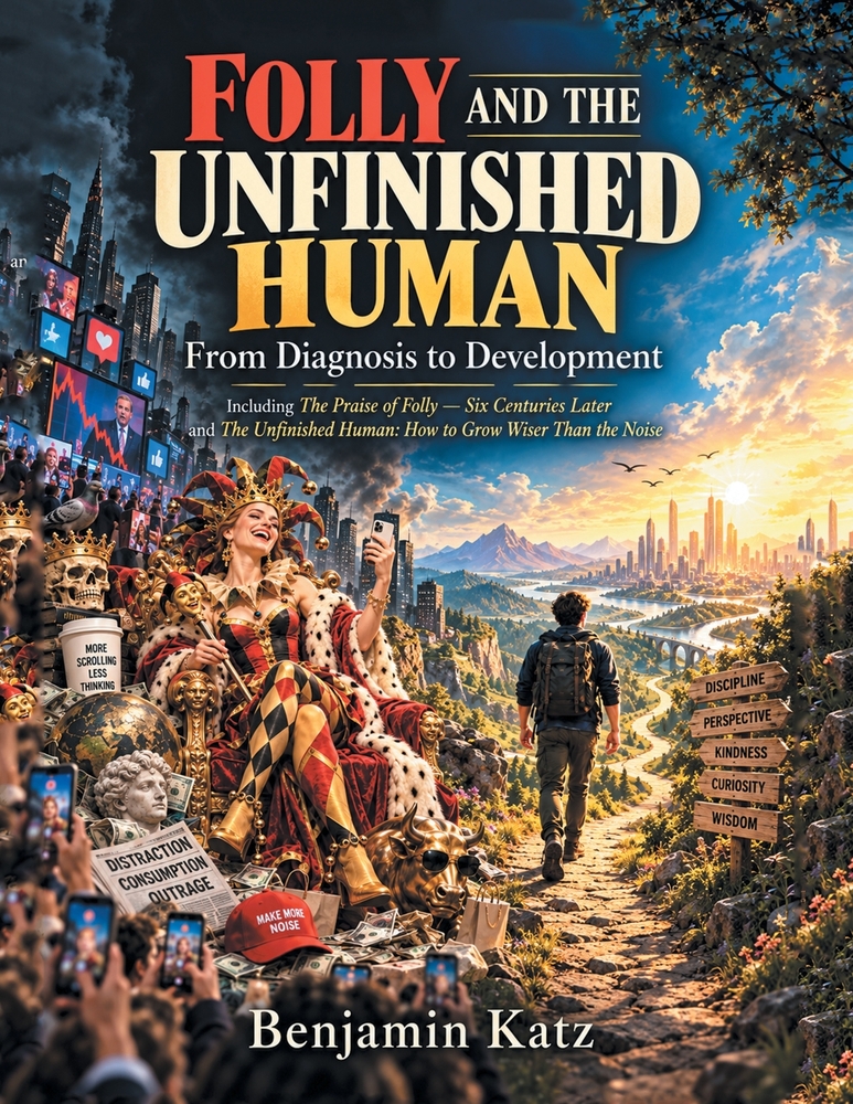 FOLLY AND THE UNFINISHED HUMAN From Diagnosis to Development: Two complementary books in one volume THE PRAISE OF FOLLY - SIX CENTURIES LATER and THE cover