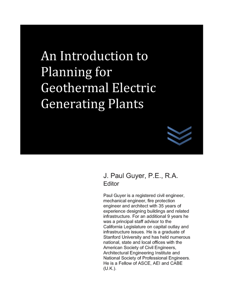 An Introduction to Planning for Geothermal Electric Generating Plants cover