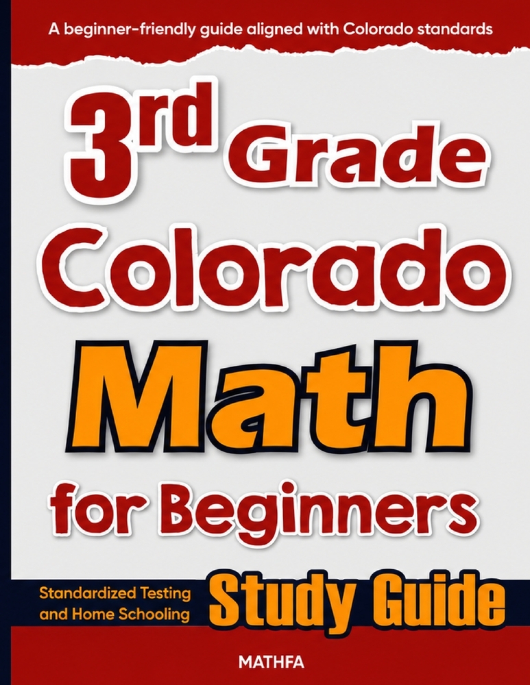 3rd Grade Colorado Math for Beginners: Standardized Testing and Home Schooling Study Guide cover