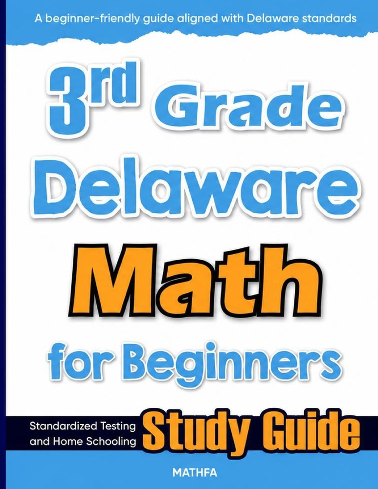 3rd Grade Delaware Math for Beginners: Standardized Testing and Home Schooling Study Guide cover