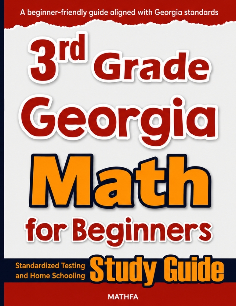 3rd Grade Georgia Math for Beginners: Standardized Testing and Home Schooling Study Guide cover