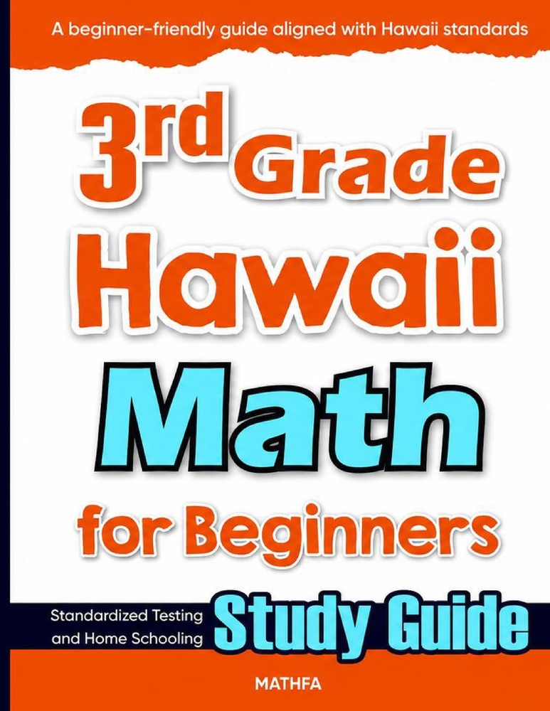 3rd Grade Hawaii Math for Beginners: Standardized Testing and Home Schooling Study Guide cover