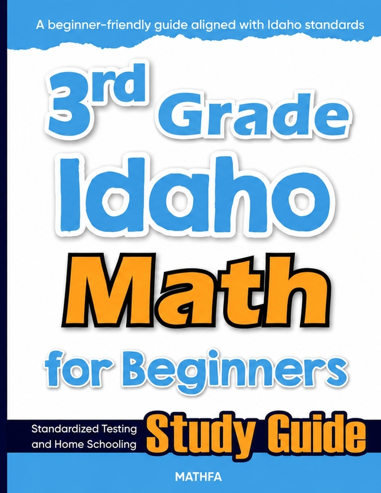 3rd Grade Idaho Math for Beginners: Standardized Testing and Home Schooling Study Guide cover