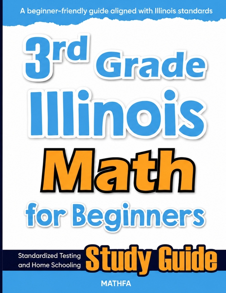 3rd Grade Illinois Math for Beginners: Standardized Testing and Home Schooling Study Guide cover