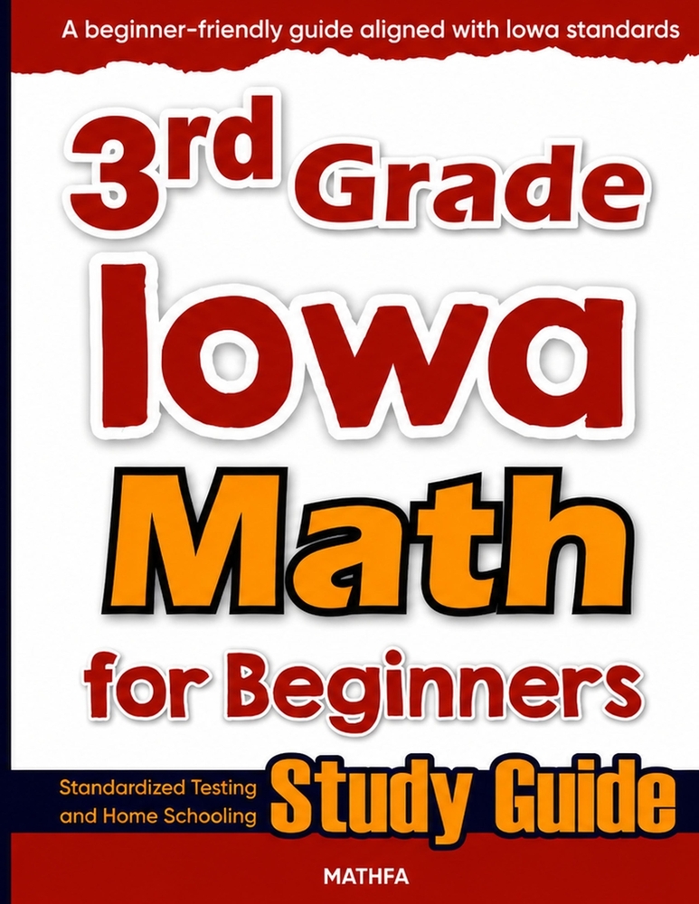 3rd Grade Iowa Math for Beginners: Standardized Testing and Home Schooling Study Guide cover