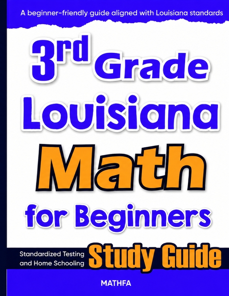 3rd Grade Louisiana Math for Beginners: Standardized Testing and Home Schooling Study Guide cover