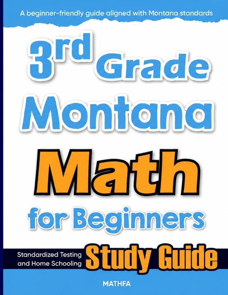 3rd Grade Montana Math for Beginners: Standardized Testing and Home Schooling Study Guide cover