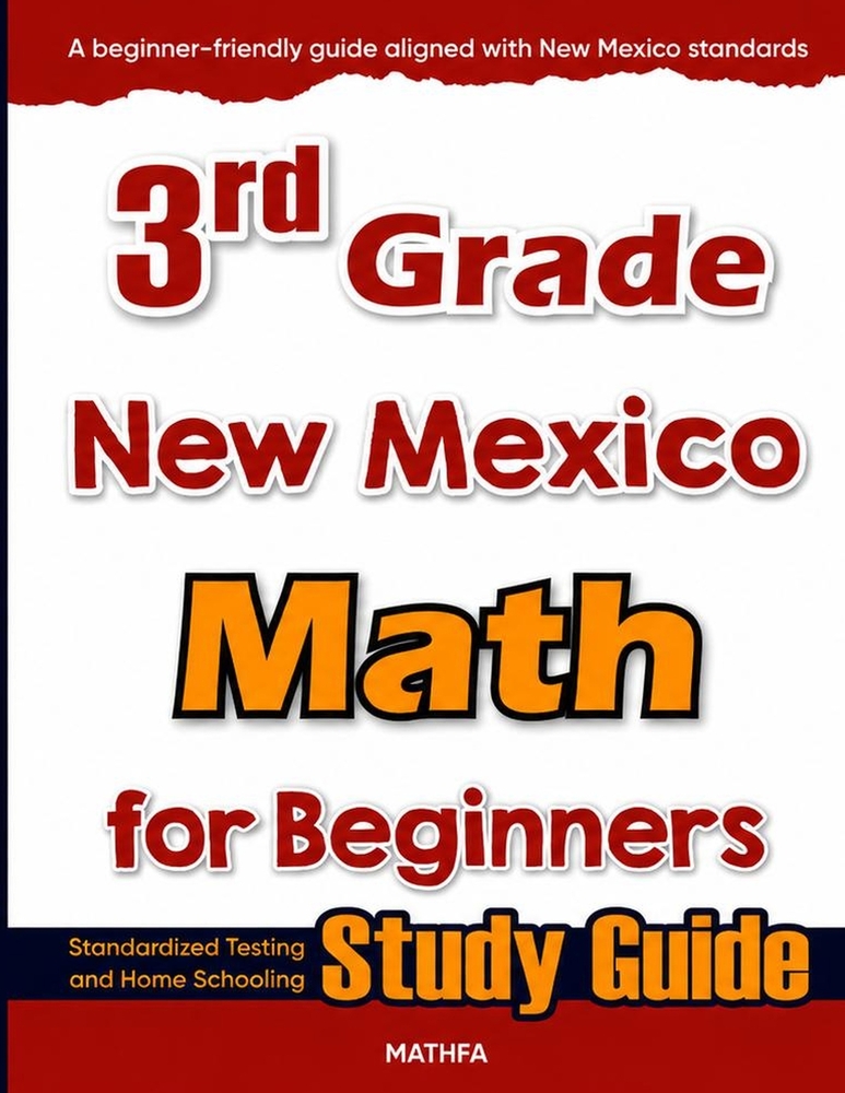 3rd Grade New Mexico Math for Beginners: Standardized Testing and Home Schooling Study Guide cover