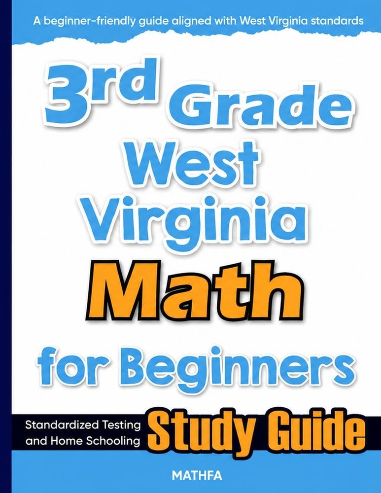 3rd Grade West Virginia Math for Beginners: Standardized Testing and Home Schooling Study Guide cover