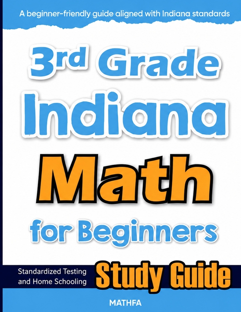 3rd Grade Indiana Math for Beginners: Standardized Testing and Home Schooling Study Guide cover