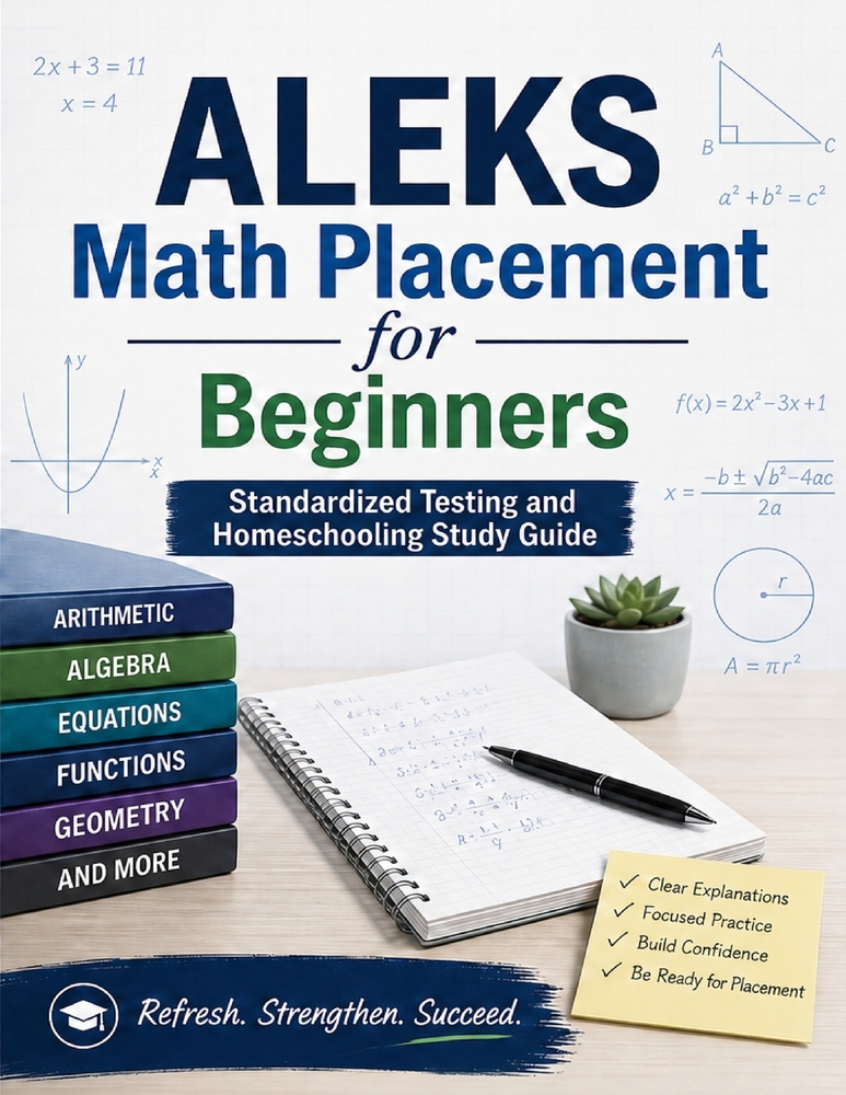 ALEKS Math for Beginners: A Comprehensive Review and Step-By-Step Guide to Preparing for the ALEKS Math Test cover