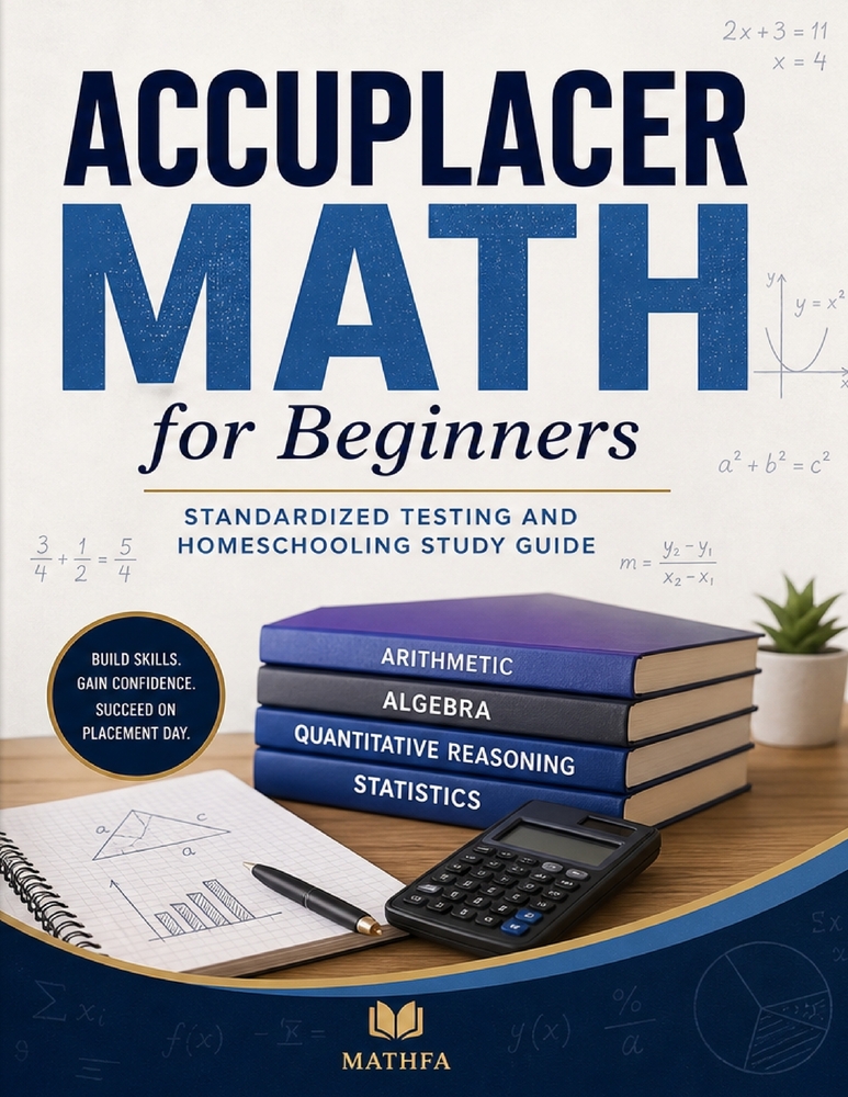ACCUPLACER Math for Beginners: A Comprehensive Review and Step-By-Step Guide to Preparing for the ACCUPLACER Math Test cover