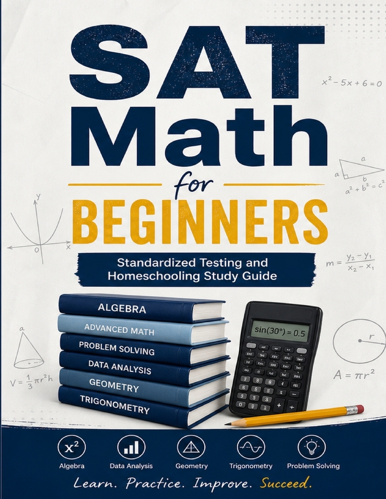 SAT Math for Beginners: A Comprehensive Review and Step-By-Step Guide to Preparing for the SAT Math Test cover