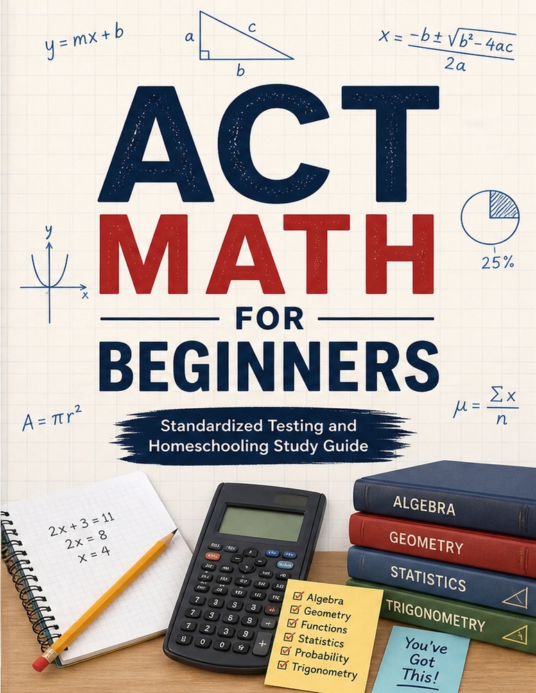 ACT Math for Beginners: A Comprehensive Review and Step-By-Step Guide to Preparing for the ACT Math Test cover