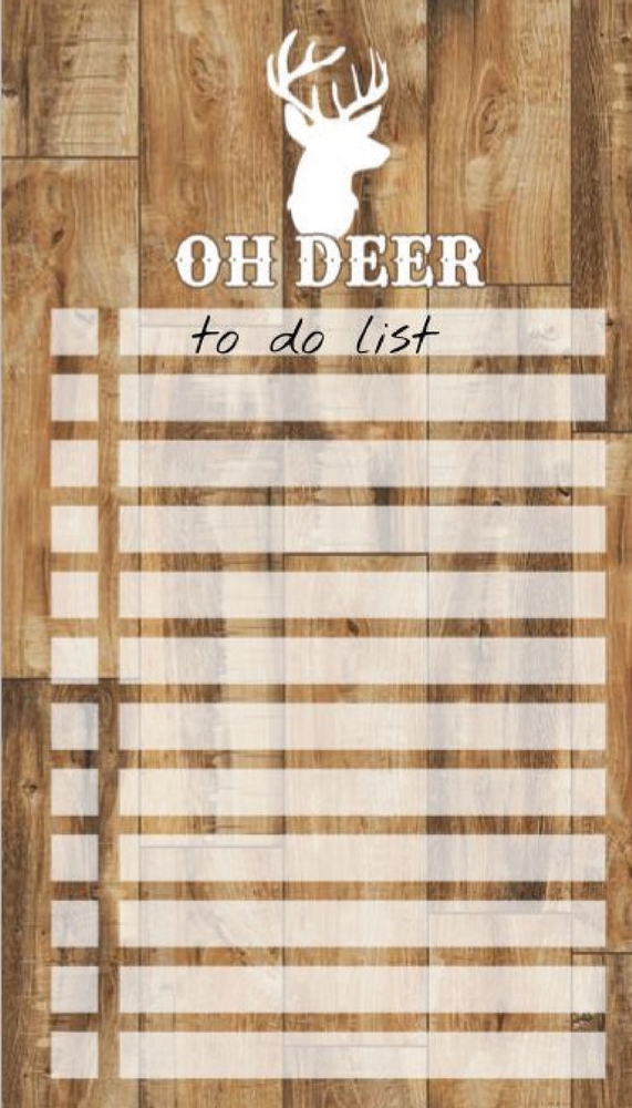 To Do List Notepad: Rustic Wood Deer Art, Checklist, Task Planner, Grocery Shopping List Notebook, Planning, Organizing cover