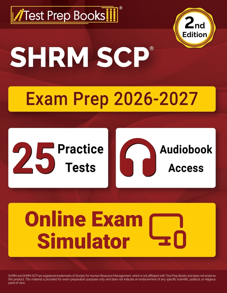 SHRM SCP Exam Prep 2026-2027: 25 Full-Length Practice Tests + SHRM SCP Study Guide + Online Audiobook + Online Exam Simulator [2nd Edition] cover