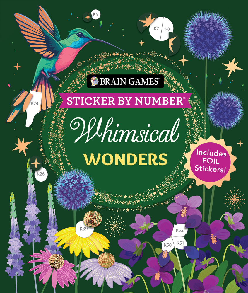 Brain Games - Sticker by Number: Ocean Treasures (13 Images to Sticker) cover