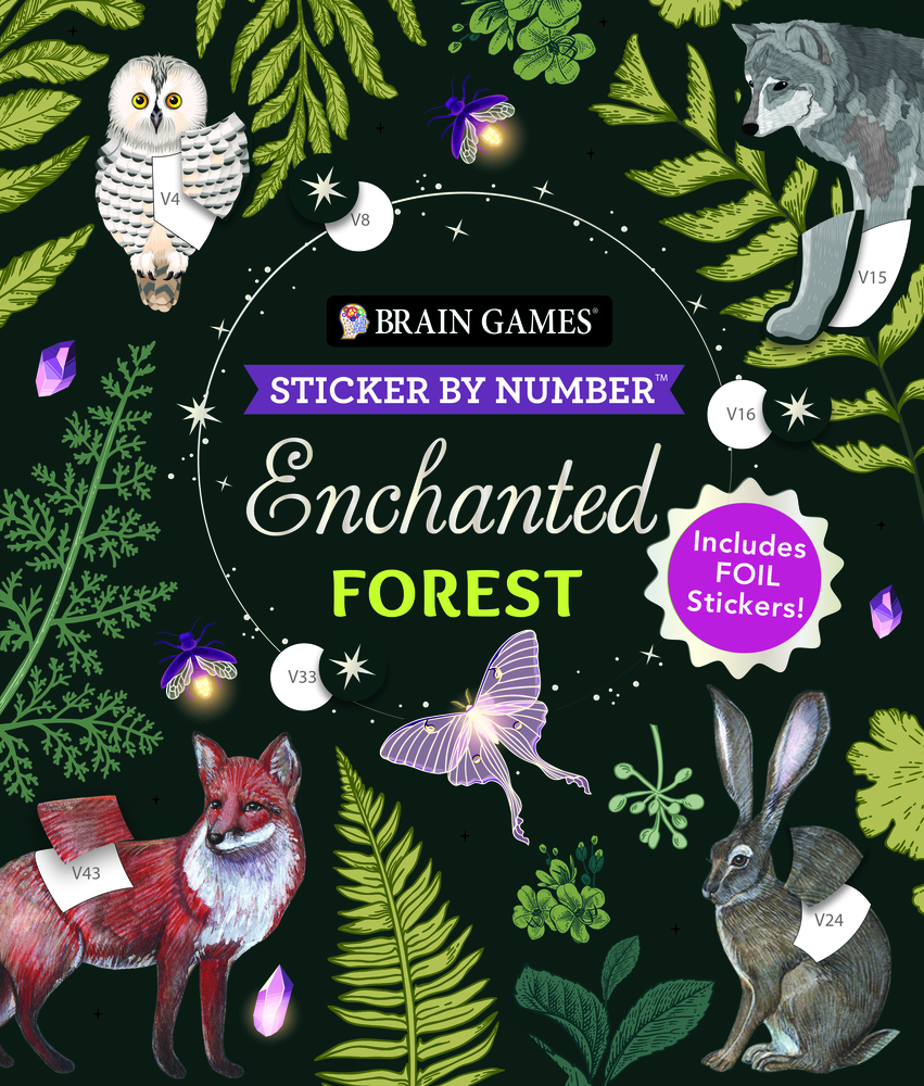 Brain Games - Sticker by Number: Ocean Treasures (13 Images to Sticker) cover