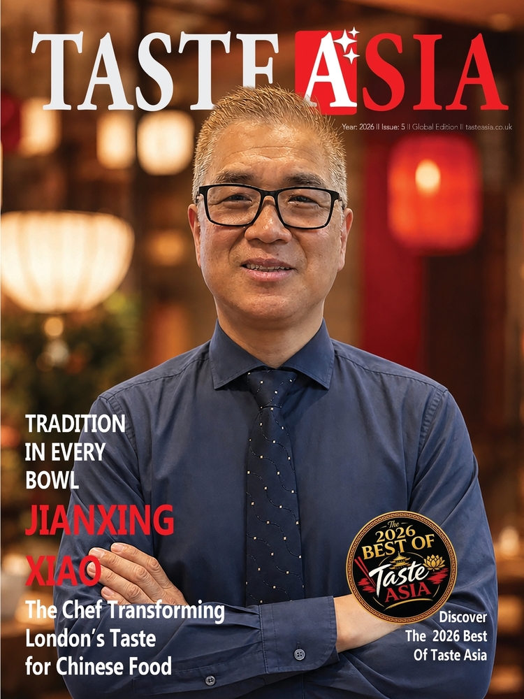 Taste Asia Magazine Interview with Chef Jianxing Xiao, YEYE: Exploring Asian Culinary Treasures cover