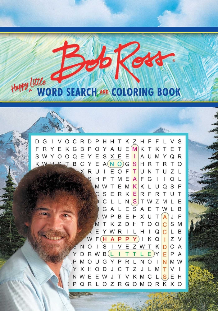 Bob Ross Word Search and Coloring Book cover