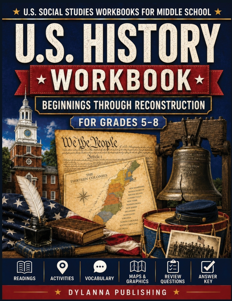 U.S. History Workbook for Grades 5-8: 1877 to Modern America cover