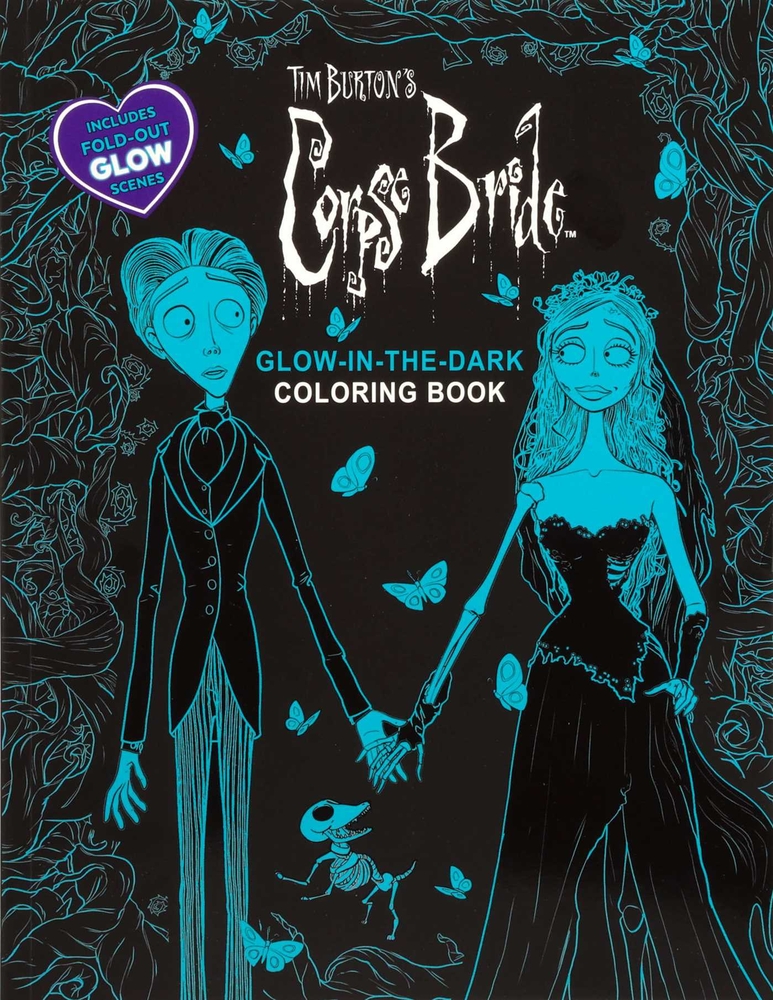 Tim Burton's Corpse Bride Glow-In-The-Dark Coloring Book cover