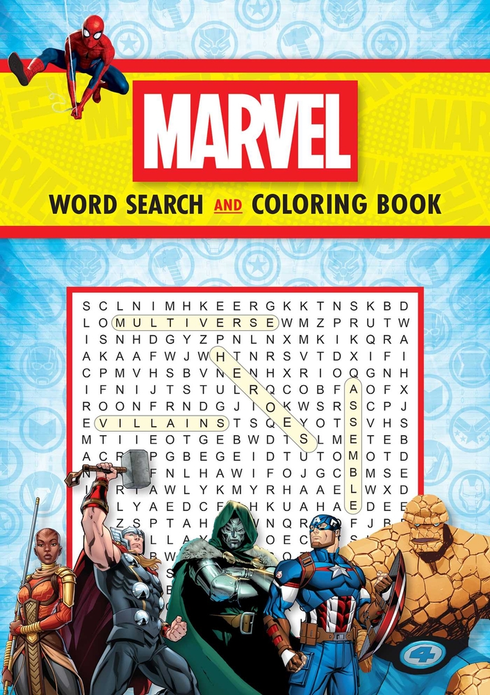 Marvel Word Search and Coloring Book cover