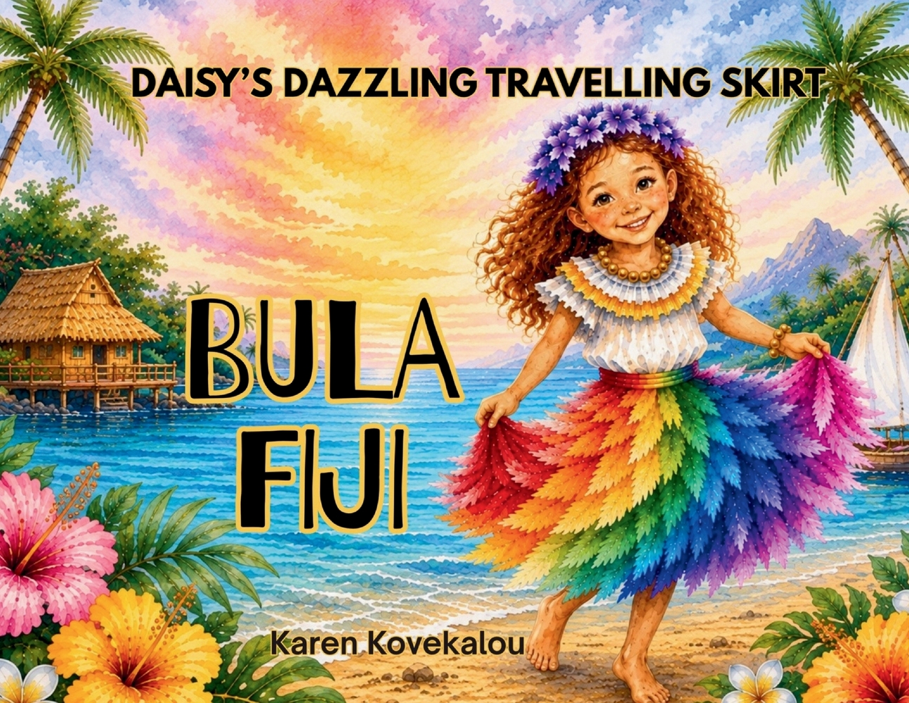 Daisy's Dazzling Travelling Skirt - Bula Fiji cover
