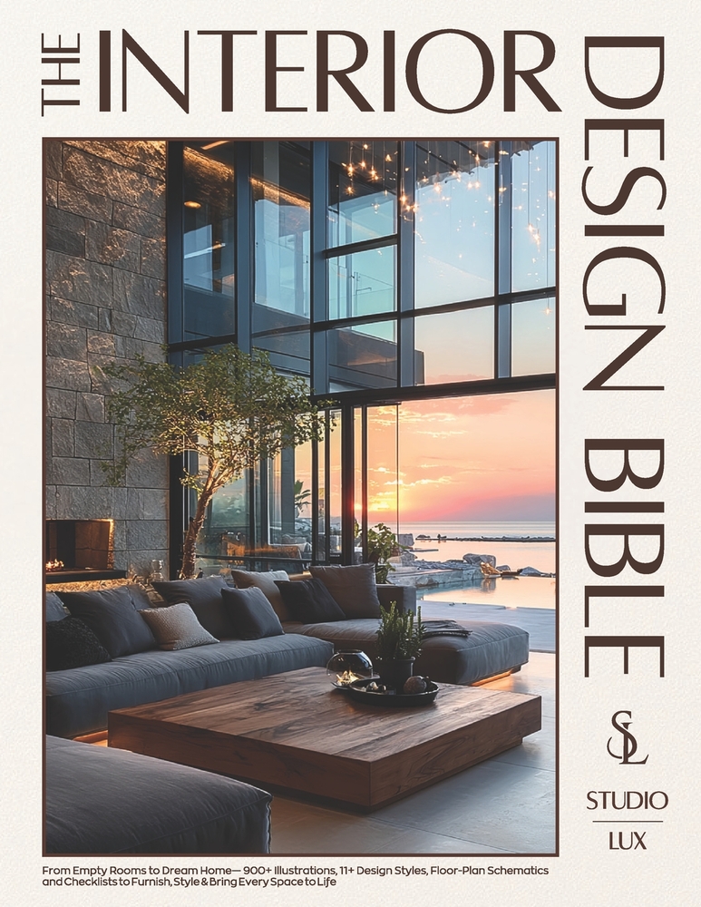 The Interior Design Bible: From Empty Rooms to Dream Home - 900+ Illustrations, 11+ Design Styles, Floor-Plan Schematics and Checklists to Furnish, St cover