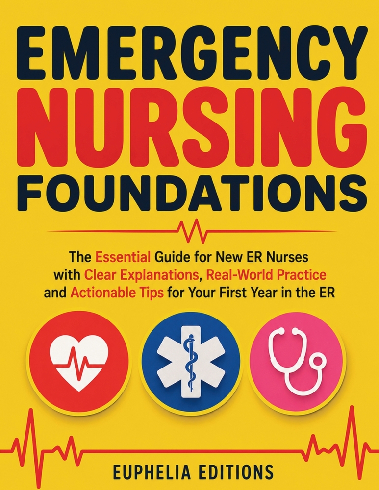Emergency Nursing Foundations: The Essential Guide for New ER Nurses with Clear Explanations, Real-World Practice and Actionable Tips for Your First Y cover