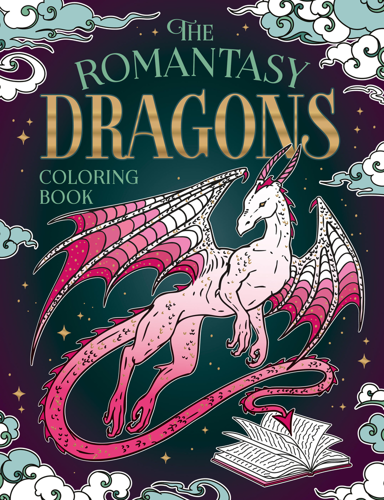 The Romantasy Dragons Coloring Book: A Fantastical Journey of Color and Creativity cover