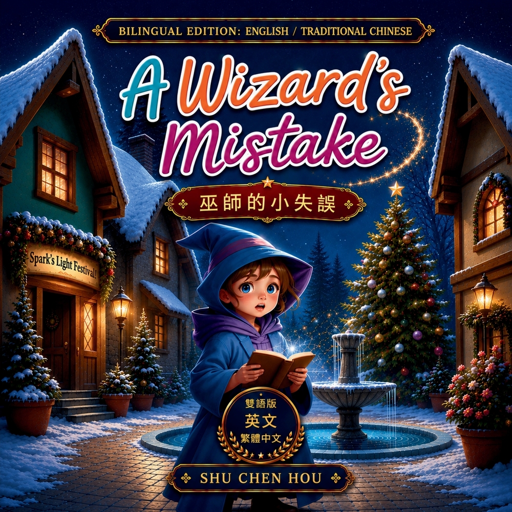 A Wizard's Mistake 巫師的小失誤: A Heartwarming Bilingual Christmas Fantasy Adventure for Children cover