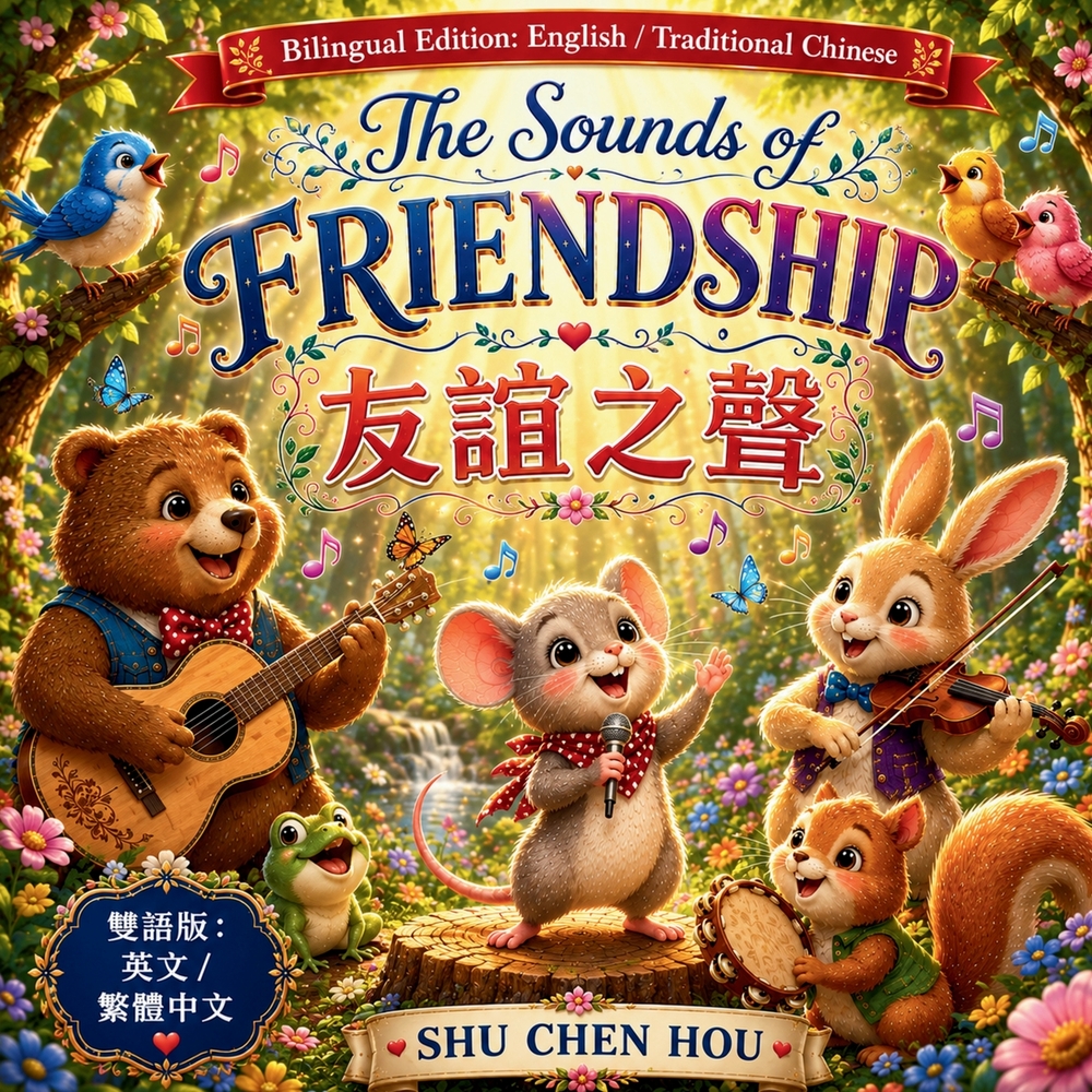 The Sounds of Friendship 友誼之聲: A Heartwarming Bilingual Children's Picture Book About Friendship, Music, Kindness and Find cover