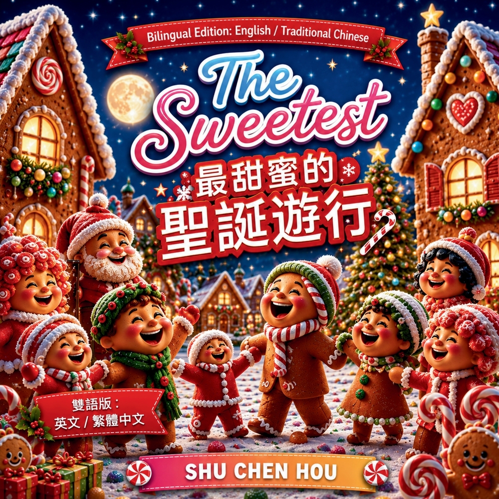 The Sweetest Christmas March 最甜蜜的聖誕遊行: A Bilingual English & Traditional Chinese Christmas Sto cover