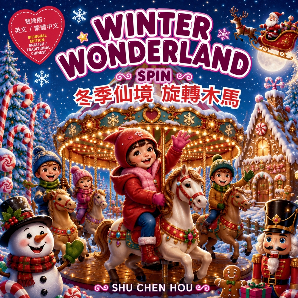 Winter Wonderland Spin 冬季仙境旋轉木馬: A Magical Bilingual English-Traditional Chinese Christmas Adv cover