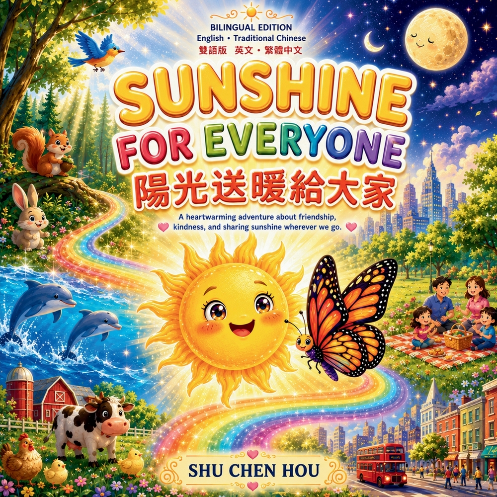 Sunshine for Everyone 陽光送暖給大家: A Heartwarming Bilingual Adventure About Friendship, Kindness, and Sha cover